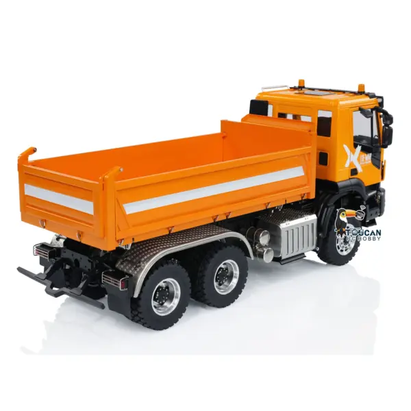 Customized LESU Metal 6x6 1/14 RC Hydraulic Equipment Dumper Car 3-way Radio Controlled Dump Truck Construction Vehicle DIY Model