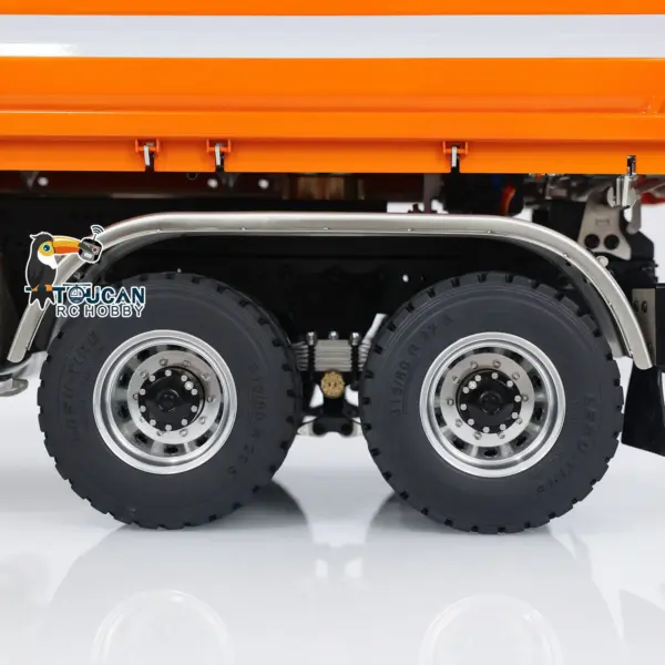 Customized LESU Metal 6x6 1/14 RC Hydraulic Equipment Dumper Car 3-way Radio Controlled Dump Truck Construction Vehicle DIY Model