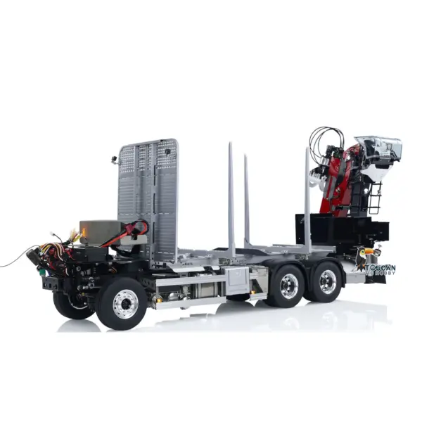 LESU 1/14 Metal RC Logging Truck Hydraulic Crane Tractor Lorry W/O Cabin 2-Speed Gearbox Hydraulic System Painted Assembled