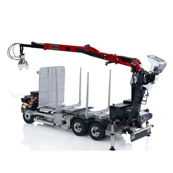 LESU 1/14 Metal RC Logging Truck Hydraulic Crane Tractor Lorry W/O Cabin 2-Speed Gearbox Hydraulic System Painted Assembled