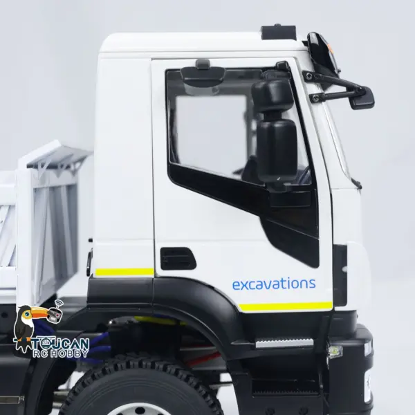 4*4 Metal 1/14 RC Hydraulic Dumper Truck Snow Blade Remote Control Tipper Cars Sound Light LED Assembled and Painted ESC Servo