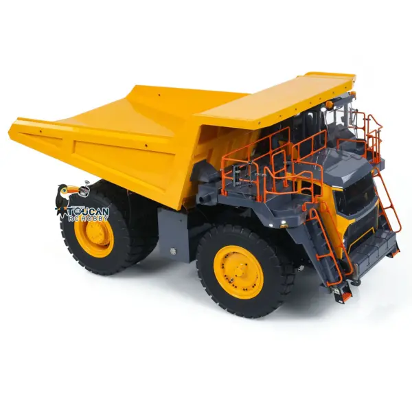 LESU 1/16 Heavy Metal Hydraulic Mining Car Dumper Bogie RC Mine Truck Aoue R100E Model Gift Motor ESC Servo Light System Model DIY