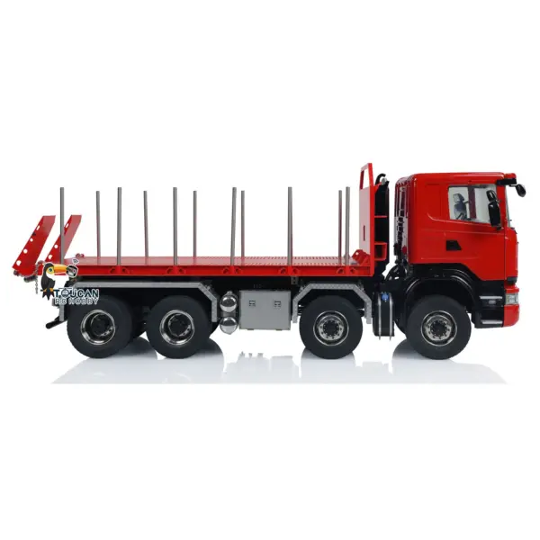 1/14 8x8 RC Hydraulic Equipment Radio Controlled Roll Off Dumper Trucks Full Dump Truck U-shaped Short High Bucket Timber Flatbed
