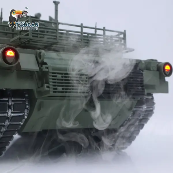 TOUCAN 1/16 Metal RC Tank 3918 Abrams M1A2 TUSK II Dual Flow Gearbox 360 Turret Rotary Infrared Combat Barrel Recoil FPV RTR