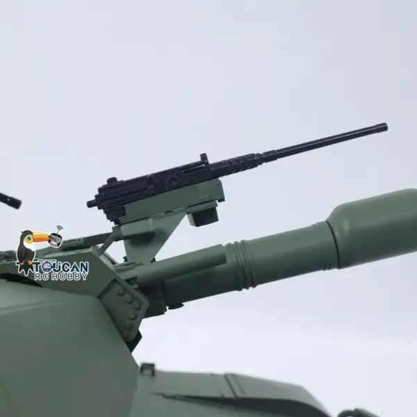 TUSK I TOUCAN 1:16 Metal M1A2 Abrams RC Tank 360 Turret Rotation IR Barrel Elevation Recoil Dual Smoke Units Electric Periscope