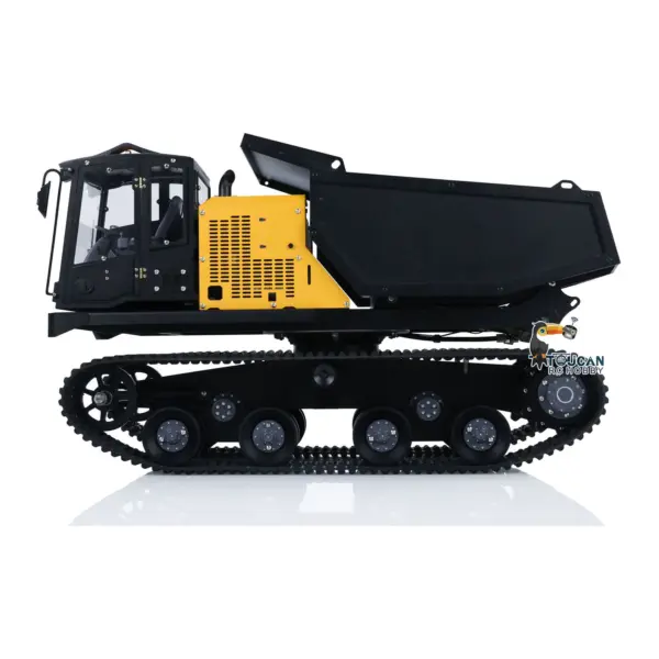 1/14 RC Hydraulic Crawler Dump Truck T14R Metal Tracked Tipper RTR Construction Machine Flysky ST8 Radio Light Sound Battery