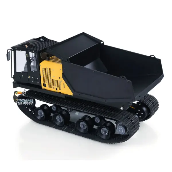 1/14 RC Hydraulic Crawler Dump Truck T14R Metal Tracked Tipper RTR Construction Machine Flysky ST8 Radio Light Sound Battery