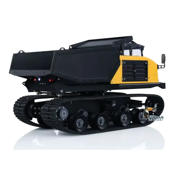 WKLC Metal 1/14 RC Hydraulic Crawler Dump Truck T14R Radio Controlled Tracked Tipper RTR Construction Vehicle ST8 Light Sound Battery