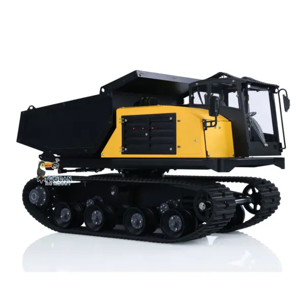 1/14 RC Hydraulic Crawler Dump Truck T14R Metal Tracked Tipper RTR Construction Machine Flysky ST8 Radio Light Sound Battery