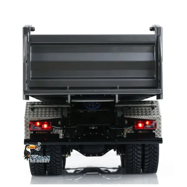 1:14 Scale Hydraulic 8x8 RC Tipper Truck Radio Control Dump Truck Metal Cabin Shell Differential Lock 2speed Sound Light Assembled Painted