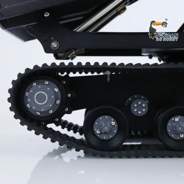 WKLC Metal 1/14 RC Hydraulic Crawler Dump Truck T14R Radio Controlled Tracked Tipper RTR Construction Vehicle ST8 Light Sound Battery