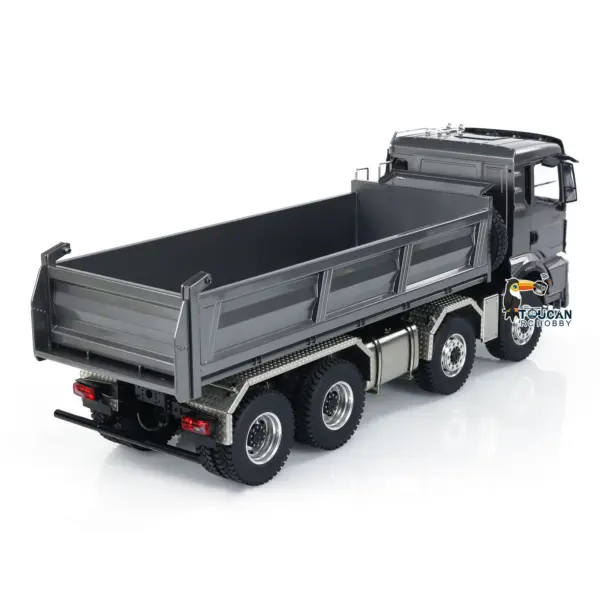 1:14 Scale Hydraulic 8x8 RC Tipper Truck Radio Control Dump Truck Metal Cabin Shell Differential Lock 2speed Sound Light Assembled Painted