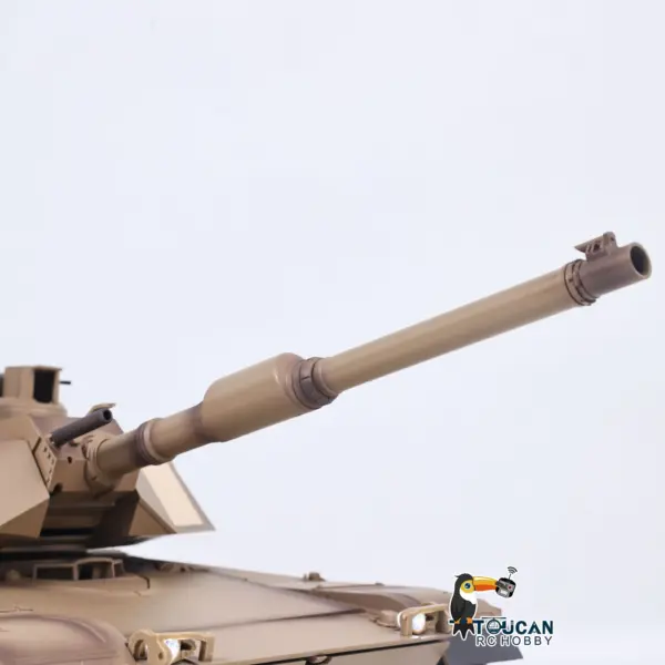 1/16 RC Main Battle Tank Abrams M1A2 Metal Chassis Wheels Steel Gearbox Turret 360 Rotation Barrel Recoil Elevation Battery