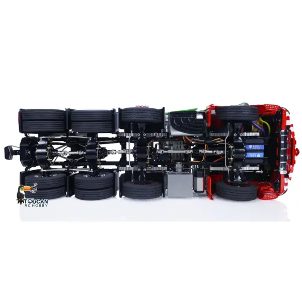 8x8 1/14 TOUCAN RC Tractor Truck Metal Chassis Painted Remote Control Lorry Car Models for Trailer Model Excavator