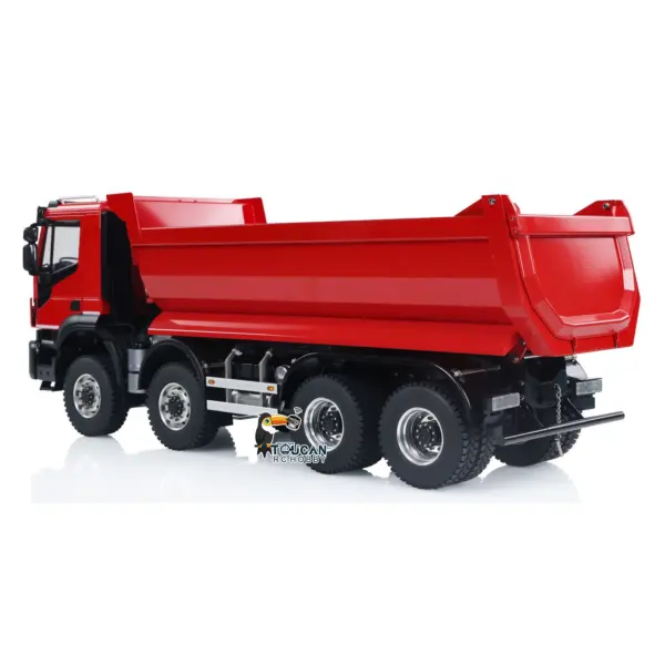 1/14 8x8 Metal Hydraulic RC Dump Truck Remote Control Tipper Car Sound Lights Assembled Painted Model ESC Motor Servo