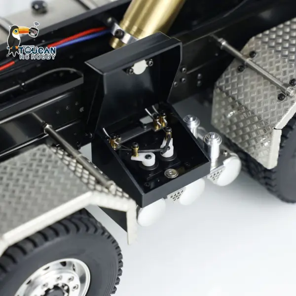 1:14 Scale Hydraulic 8x8 RC Tipper Truck Radio Control Dump Truck Metal Cabin Shell Differential Lock 2speed Sound Light Assembled Painted