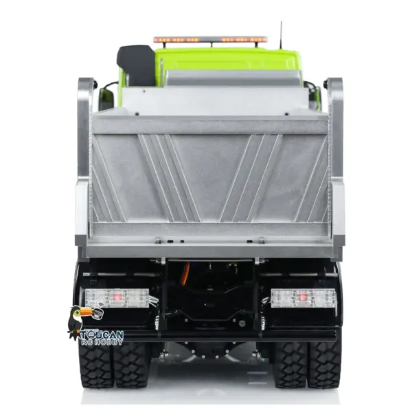 LESU 1/14 RTR RC Hydraulic Dump Truck FMX Cabin 8X8 Metal Chassis Dumper Assembled and Painted Light Sound System FS I6S