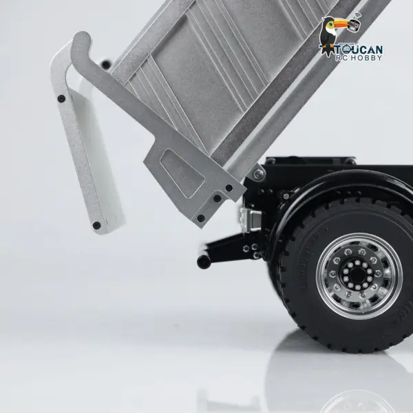 LESU 1/14 RTR RC Hydraulic Dump Truck FMX Cabin 8X8 Metal Chassis Dumper Assembled and Painted Light Sound System FS I6S