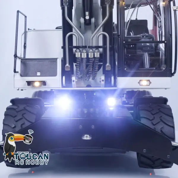 1/14 3-arms RC Hydraulic Excavator R946 Wheeled Metal Remote Control Digger Hobby Model Grab Ripper Tiltable Clamshell Bucket