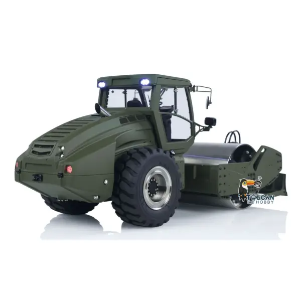 LESU 1:14 Hydraulic RC Road Roller Aoue H13i Radio Control Construction Cars RTR Model Flysky I6S Radio Battery Charger Light