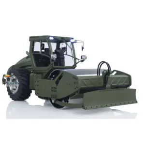 LESU 1:14 Hydraulic RC Road Roller Aoue H13i Radio Control Construction Cars RTR Model Flysky I6S Radio Battery Charger Light
