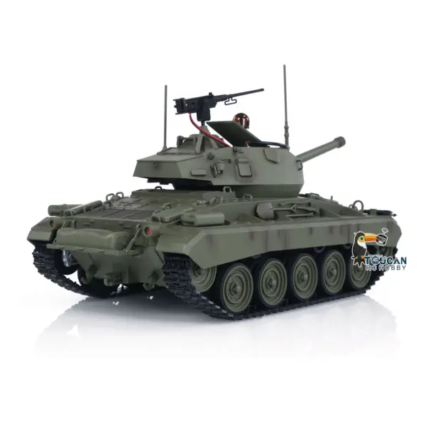 Tongde 1/16 M24 Chaffee RC Light Tank Electric 320 Degrees Toys Infrared Barrel Recoil Military Armored Model