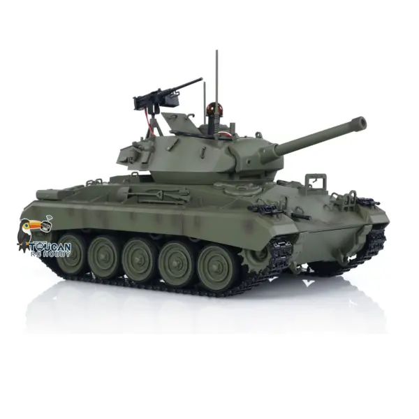 Tongde 1/16 M24 Chaffee RC Light Tank Electric 320 Degrees Toys Infrared Barrel Recoil Military Armored Model