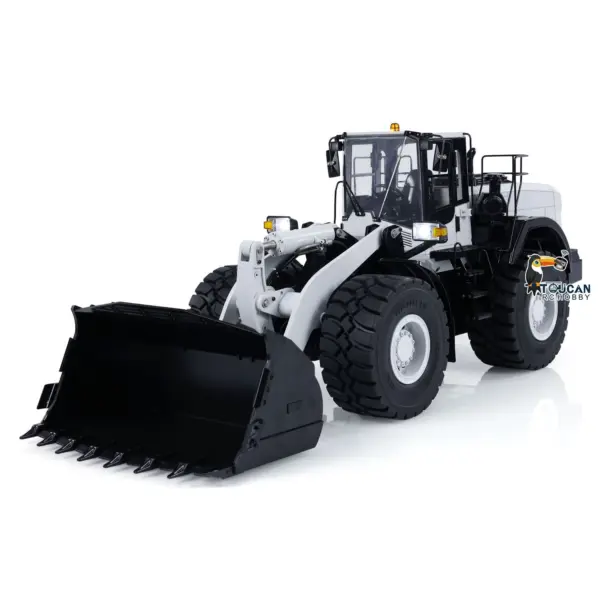 1/14 RC Metal Hydraulic Loader WA480 Remote Control Construction Heavy Machine Quick Coupler Fork Bucket Light Sound ST8 Radio