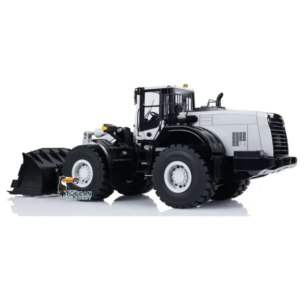 1/14 RC Metal Hydraulic Loader WA480 Remote Control Construction Heavy Machine Quick Coupler Fork Bucket Light Sound ST8 Radio