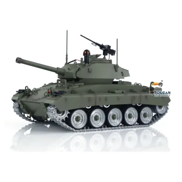 Tongde M24 Chaffee 1/16 RC Light Tank Infrared Combating System Military Model Barrel Recoil Metal Upgraded Wheels Gearbox 320