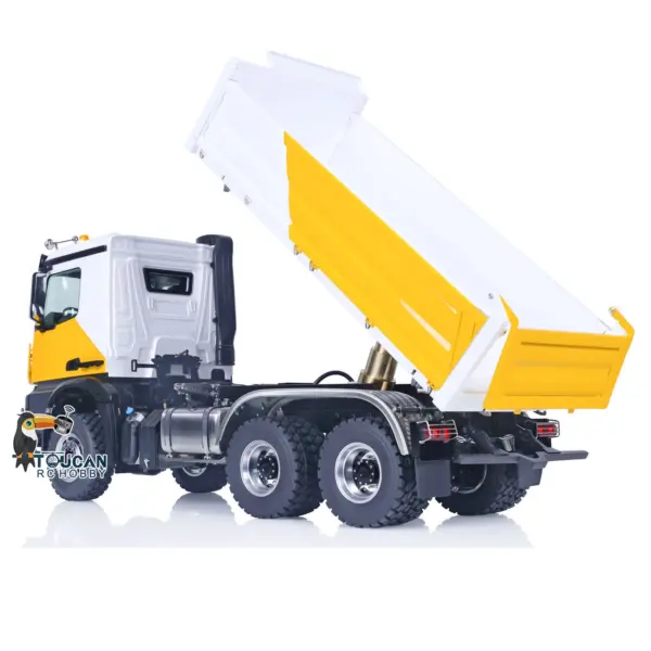 LESU 1/14 6x6 RC Hydraulic Dumper Truck 3-Axle Remote Controlled Tipper Eletrci Car Emulated Model Painted Assembled DIY