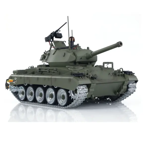Tongde M24 Chaffee 1/16 RC Light Tank Infrared Combating System Military Model Barrel Recoil Metal Upgraded Wheels Gearbox 320