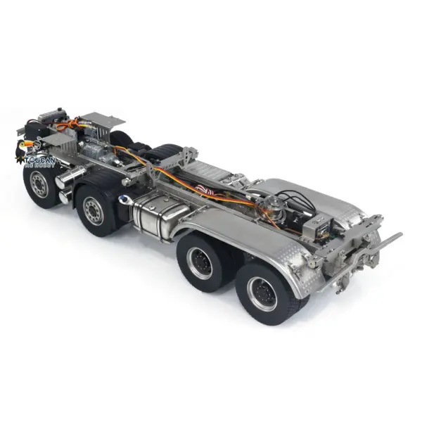 1/14 3-way 8x8 RC Hydraulic Dumper Car Remote Control Dump Truck Tipper K3363 Assembled Unpainted Models Light Sound System