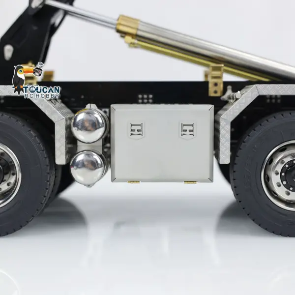 1:14 8x8 RC Hydraulic Roll On Off Dump Truck Radio Controlled Tipper Car Sounds Lights U-shaped Short High Bucket Timber Flatbed