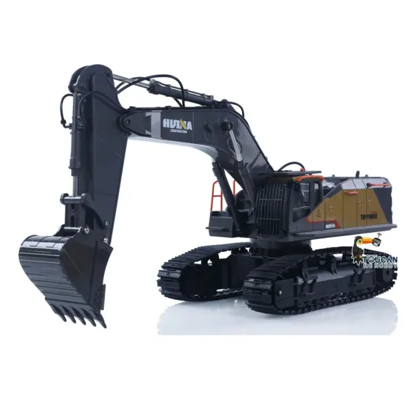 HUINA Toy 1/14 RC Tracked Excavator Car Ready To Run 592 Model Assembled Painted Gifts 2.4Ghz Radio Light Sound Tracks Battery