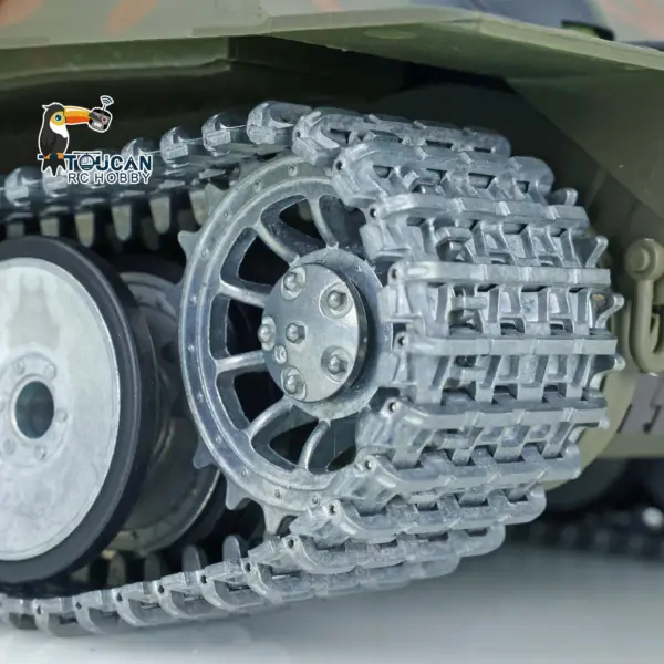 Henglong 1/16 Customized RC Tank 7.0 German Panther Tank 3819 w/ 360Degrees Rotating Turret Metal Tracks Idler Sproket Road Wheels