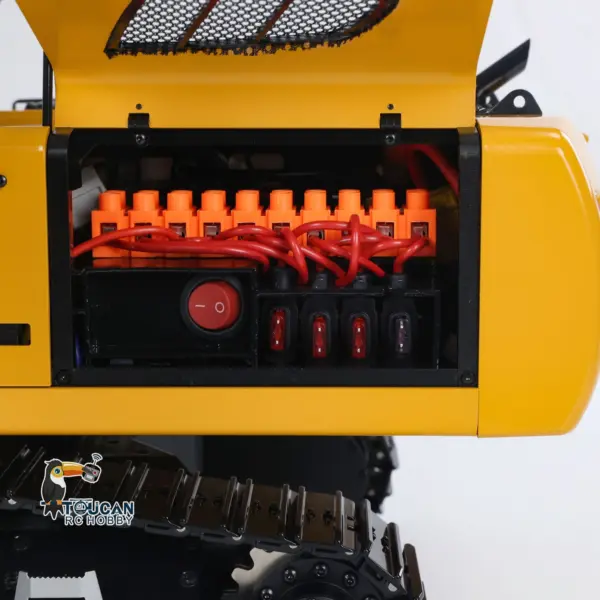 Remote Controlled Excavator 1/14 Scale 946 9CH Tracked Digger Two-Section Arm Metal Grab Bucket Ripper Light Motor ESC Cylinders