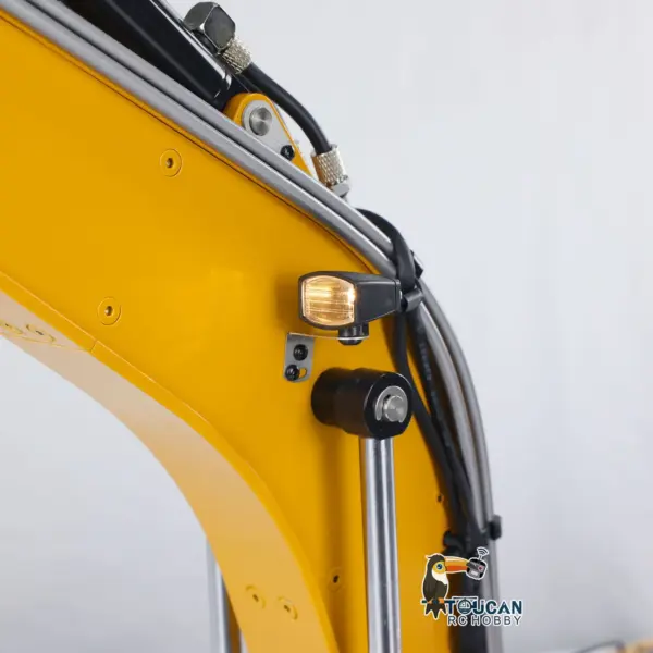 Remote Controlled Excavator 1/14 Scale 946 9CH Tracked Digger Two-Section Arm Metal Grab Bucket Ripper Light Motor ESC Cylinders
