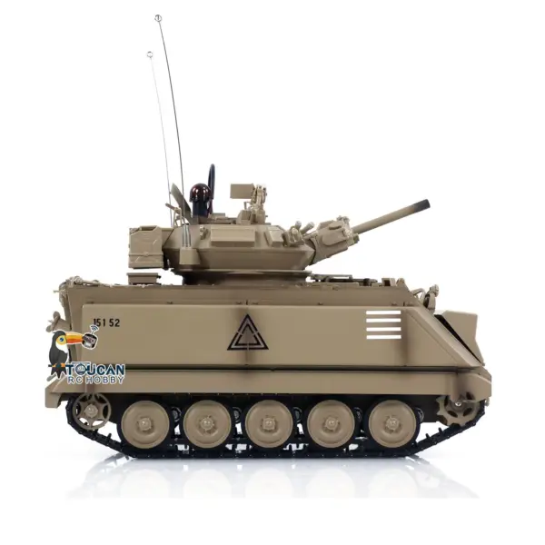 TD 1/16 RC Military Tank M2412-A M113A1 MRV 320 Turret Rotary Barrel Recoil Elevation Infrared Driving Wheel Idlers Gearbox