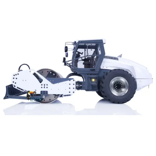 LESU 1/14 Hydraulic RC White Road Roller Aoue-H13i Electric Assembled Engineering Metal Vehicle Sound Light System ESC Motor