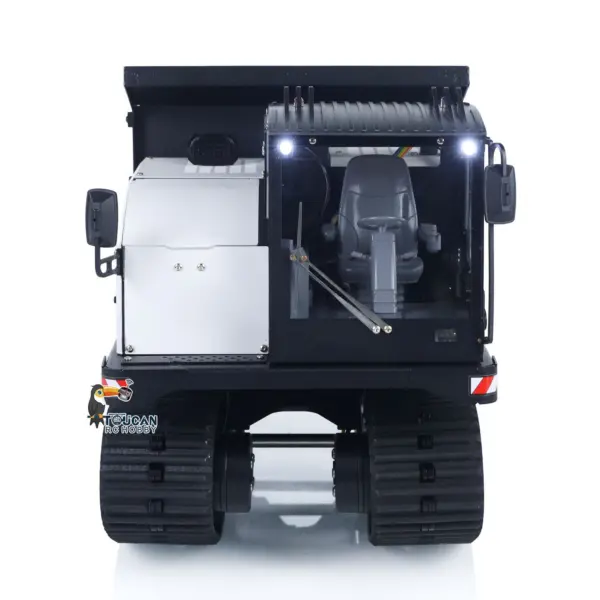 Metal 1/14 RC Hydraulic Crawler Dump Truck T14R Radio Controlled Tracked Tipper RTR Construction Vehicle ST8 Light Sound Battery