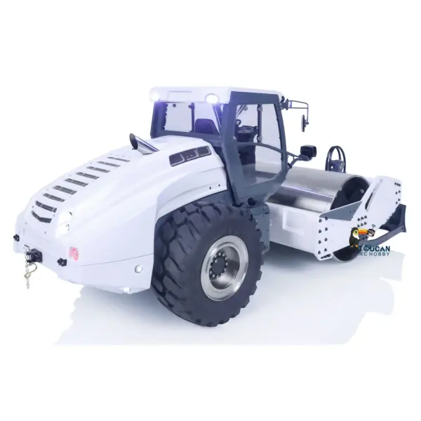 LESU 1/14 Hydraulic RC White Road Roller Aoue-H13i Electric Assembled Engineering Metal Vehicle Sound Light System ESC Motor