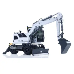 RTR 8CH Valves 1/14 RC Hydraulic Excavator LR914 4x4 Wheeled Digger Differential Lock Hobbywing Brushless Motor ESC Sound System