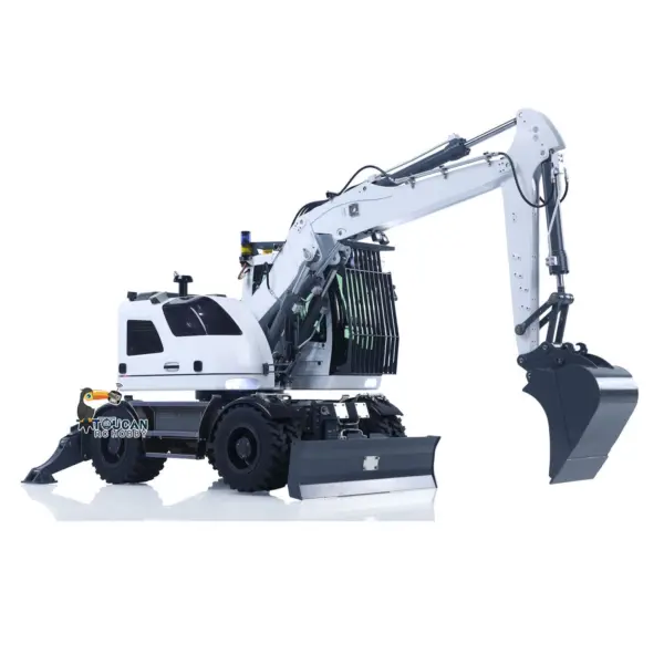 RTR 8CH Valves 1/14 RC Hydraulic Excavator LR914 4x4 Wheeled Digger Differential Lock Hobbywing Brushless Motor ESC Sound System