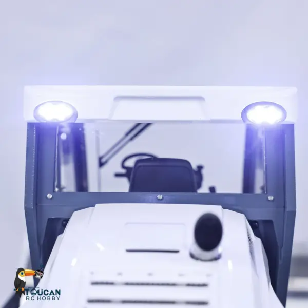 LESU 1/14 Hydraulic RC White Road Roller Aoue-H13i Electric Assembled Engineering Metal Vehicle Sound Light System ESC Motor