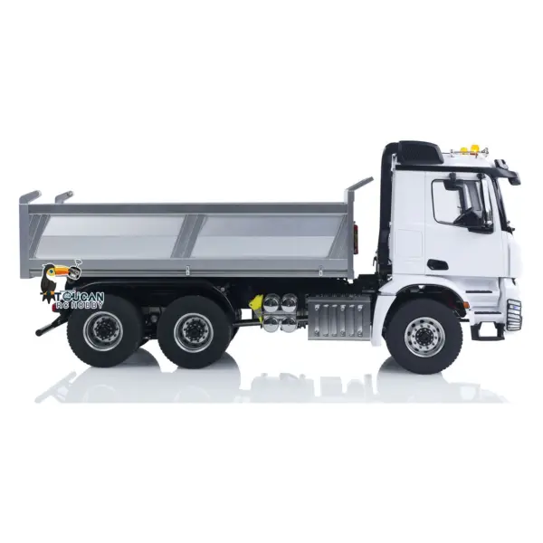 2Speed 3348 Metal Chassis 1/14 RTR RC Hydraulic Dumper Remote Control Tipper Model NO Lock Differential Axle Light Sound Battery