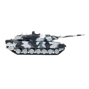 2.4G Henglong 1/16 7.0 Leopard2A6 RC Tank 3889 Metal Gearbox Suspension Bars BB IR Barrel Recoil Sound Smoking Light Battery