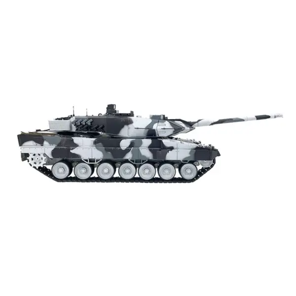 2.4G Henglong 1/16 7.0 Leopard2A6 RC Tank 3889 Metal Gearbox Suspension Bars BB IR Barrel Recoil Sound Smoking Light Battery