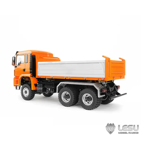 LESU TGS 1/14 RC Hydraulic Dump Truck 6x6 Metal Remote Control Dumper Car Model Three-Way Dumping Emulated Tipper Hobby Models