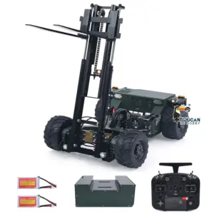 Super Frog Metal 1/14 Remote Control Hydraulic Truck Mounted Forklift BM214 5 Way Valves Light System Sound Frsky X14 Radio